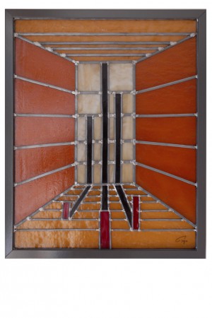 The Actors Stained Glass as light element 40 x 50 cm